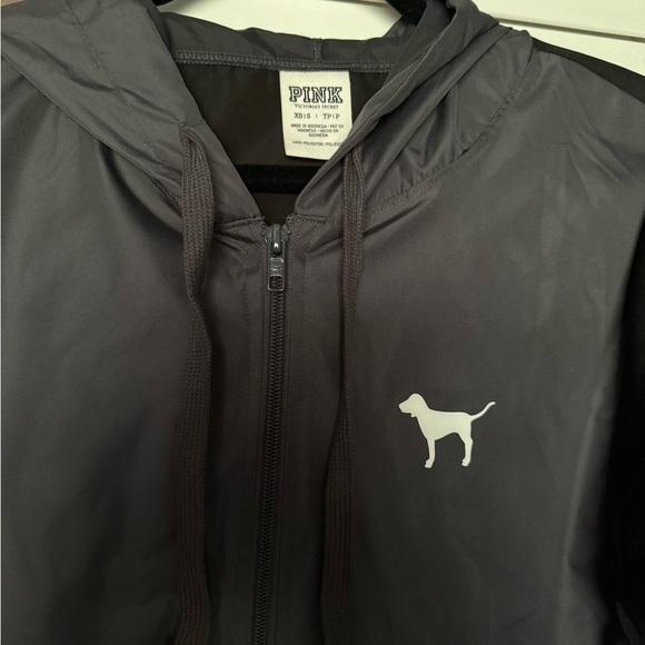 Victoria’s Secret Pink - black and grey anorak half zip size XS/S - Picture 2 of 3